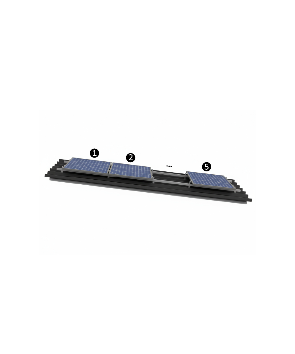 Estructura Coplanar 5 Paneles Techo Metalico - Imagen 2