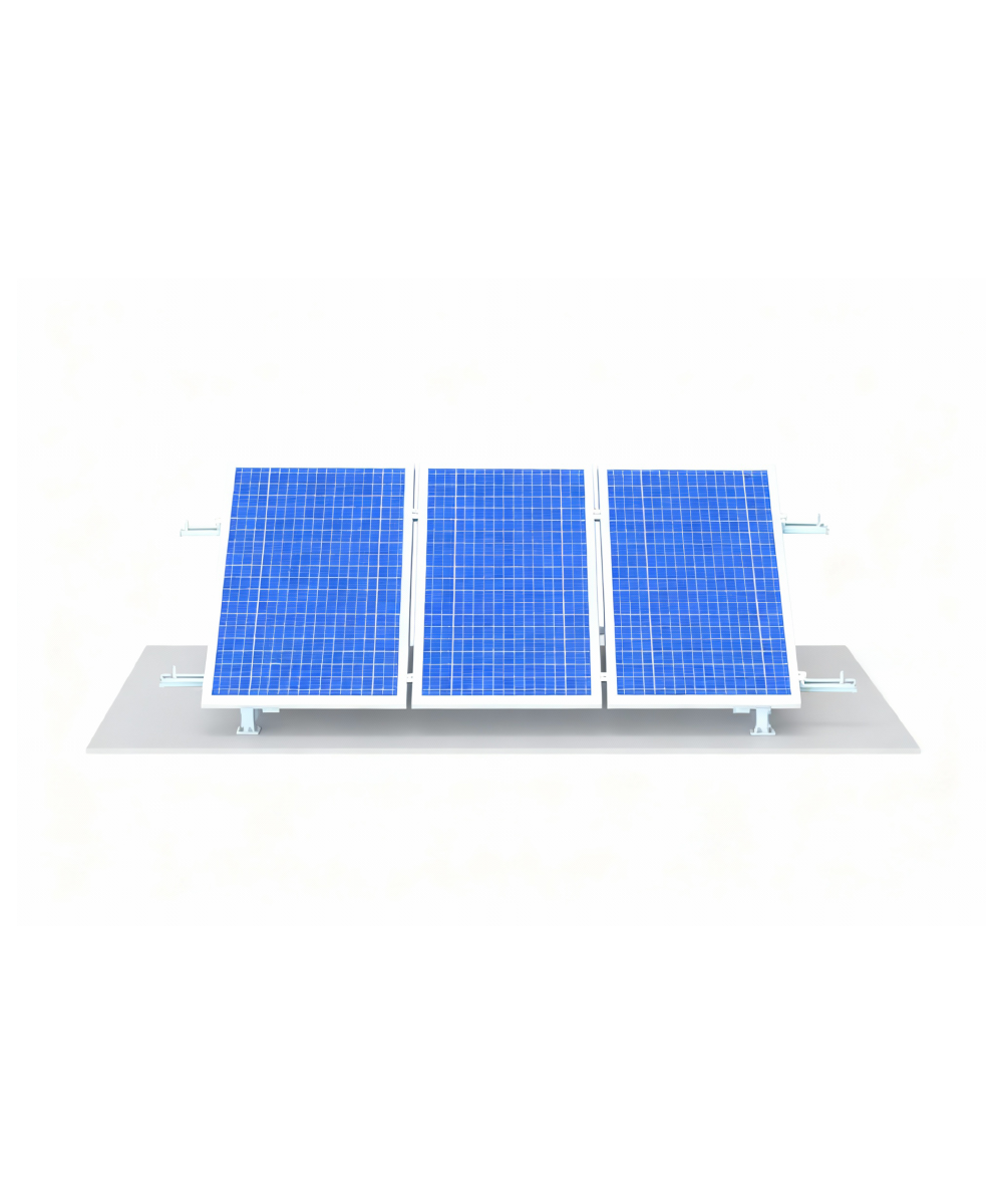 Estructura Inclinada 3 Paneles en Suelo - Imagen 1