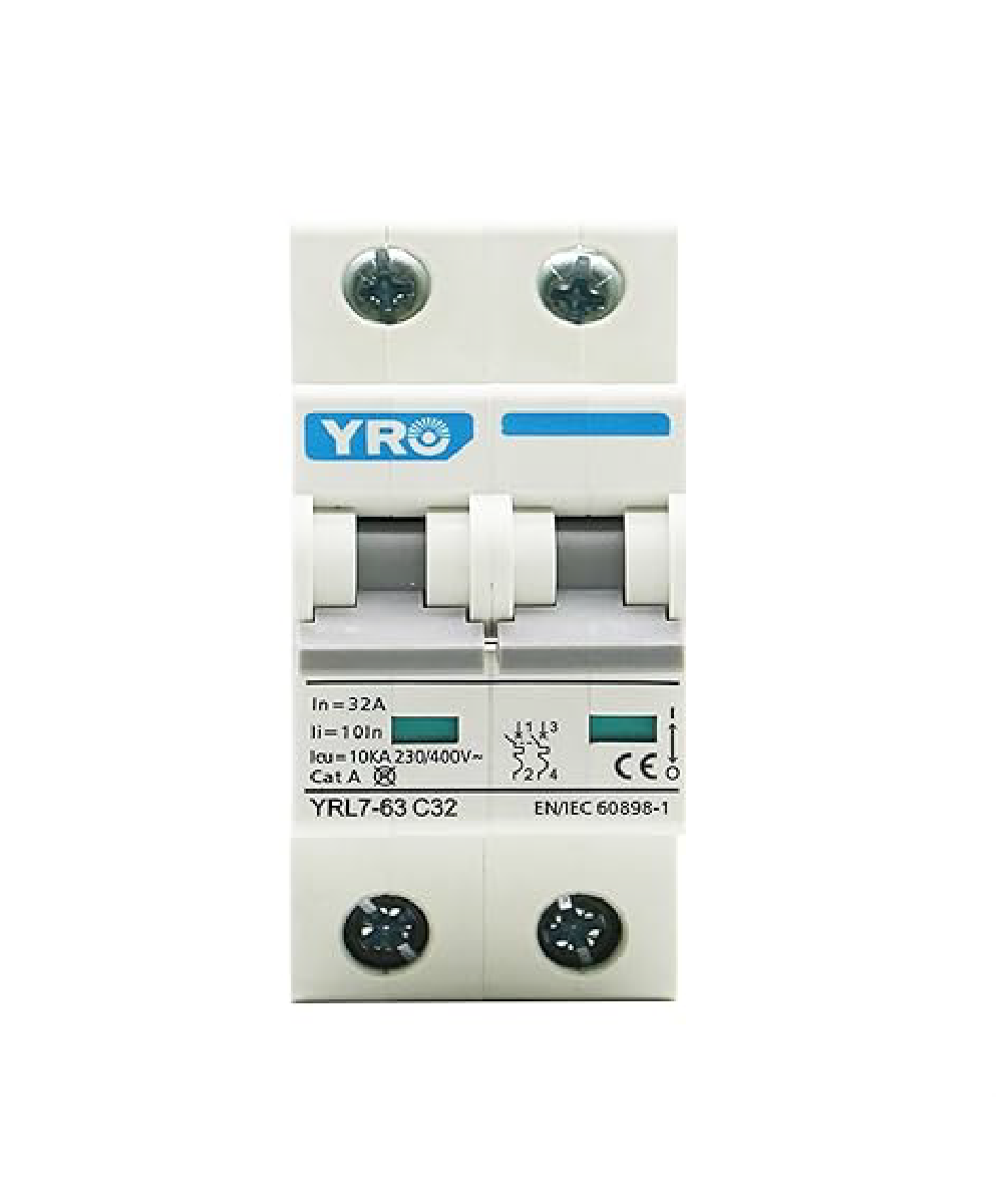 Interruptor Automático YRO YRL7-63 6kA 2P 16A 6kA 230/400V AC - Vista principal