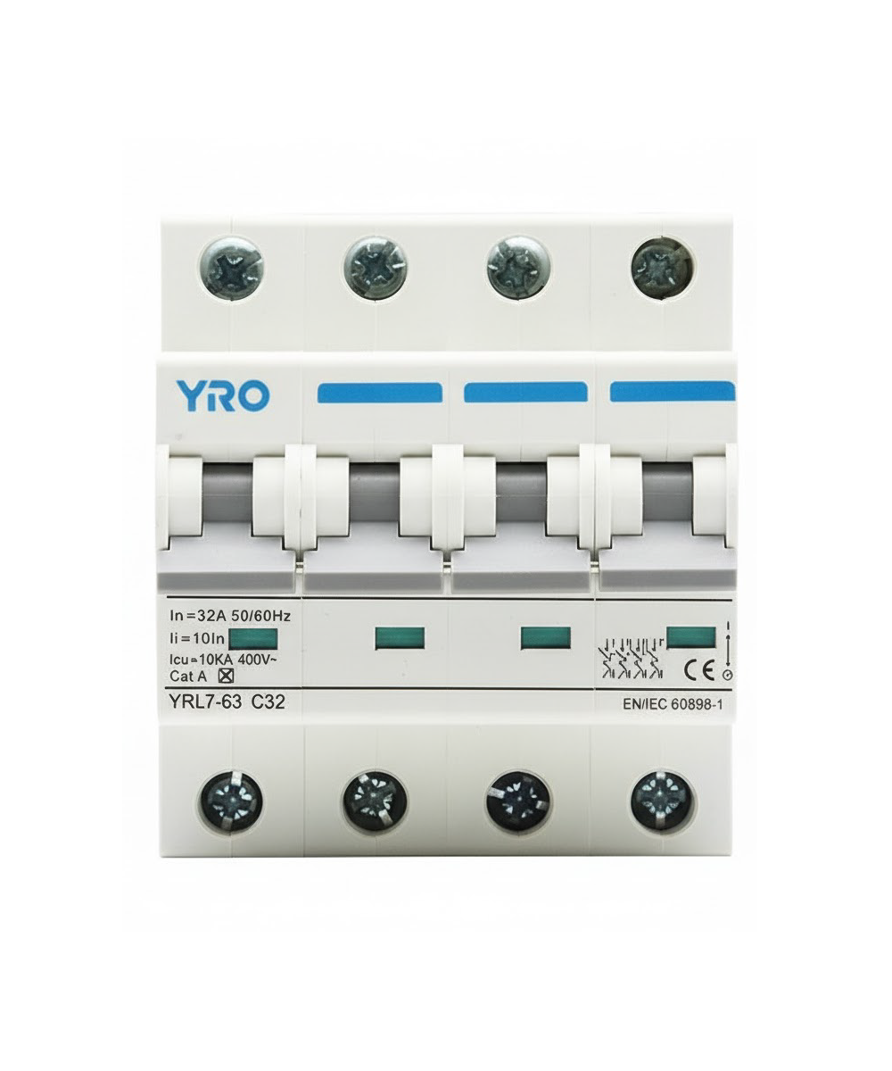Interruptor Automático YRO YRL7-63 6kA 4P 25A 6kA 230/400V AC - Vista principal