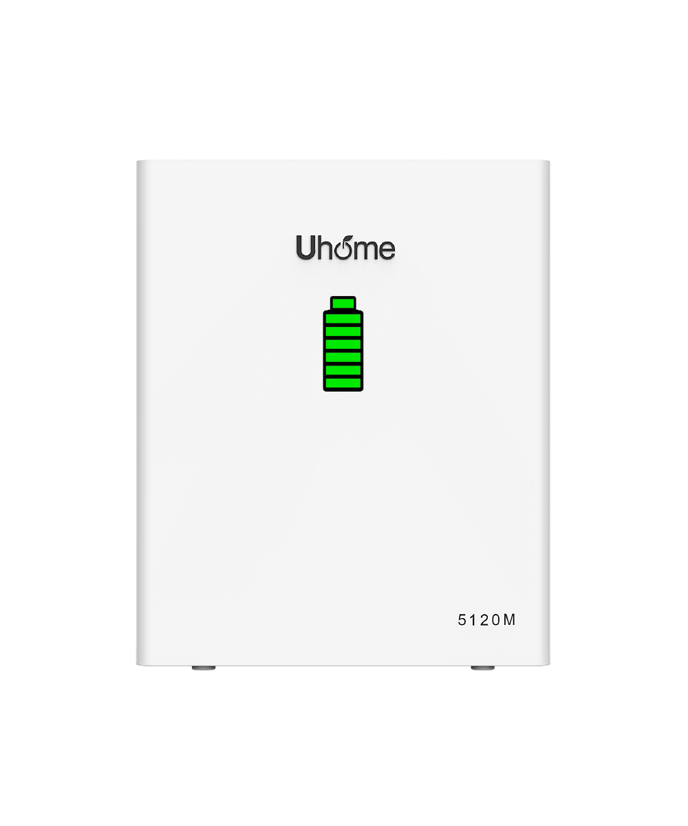 Batería Litio Estado Sólido 5kWh 48V Pared Uhome LFP 5120M - Imagen 1