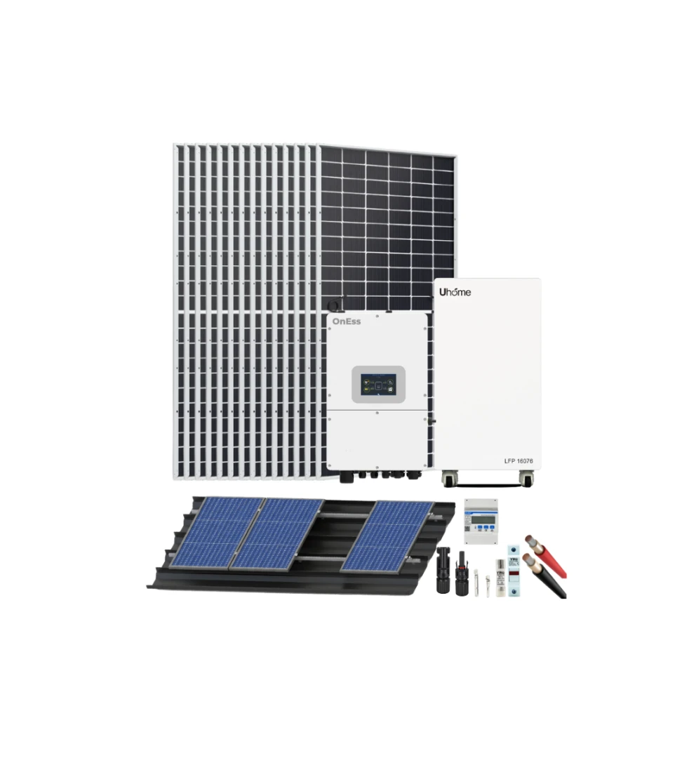 kit solar para instalación de paneles solares 8000W + 16000Wh de Respaldo