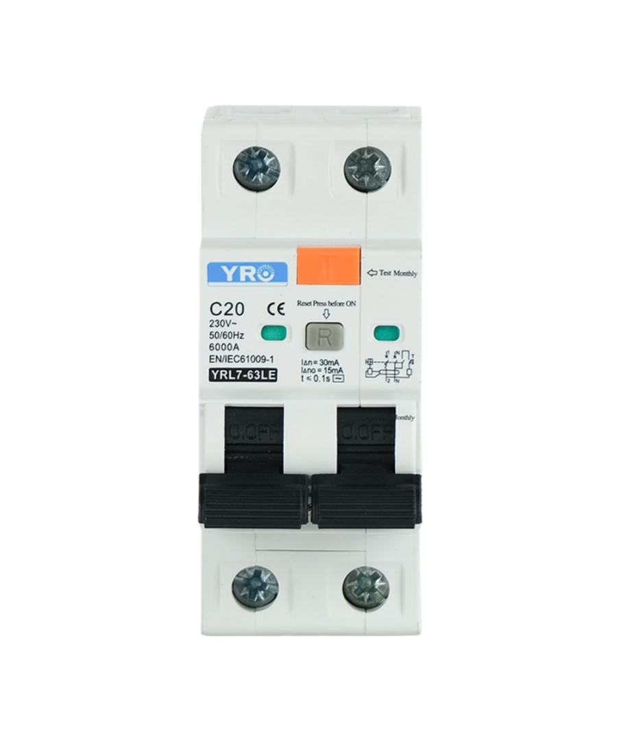 Diferencial YRO YRL7-63LE 2P 63A 230V 30mA Tipo A - Vista principal