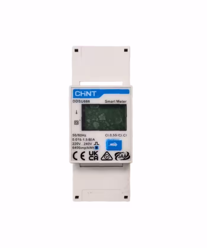 Smart Meter Chint  DDSU-666 CI. 0,5S (CI.C) 0.05A~1.5A 1P 230V Medición Indirecta  hasta 12kW - Vista principal