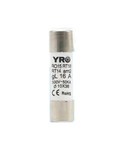 Fusible YRO R015 16A AC 10X38mm - Imagen 1