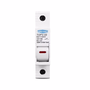 Portafusible TOMZN TOPV-32 1P 10x38 32A 1100VDC - Imagen 1