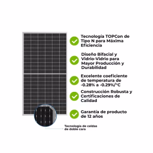 Panel Solar Monocristalino 640W TOPCon Uhome UPM-640/132-T3S - Imagen 3