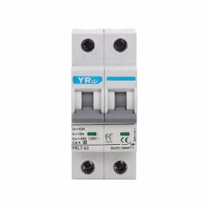 Interruptor Automático YRO YRL7-63 6kA 2P 63A 120V AC - Imagen 1