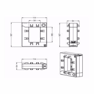 CT 600A/5A 0.66/K-Φ70 Sensor Corriente Núcleo Partido - Imagen 2